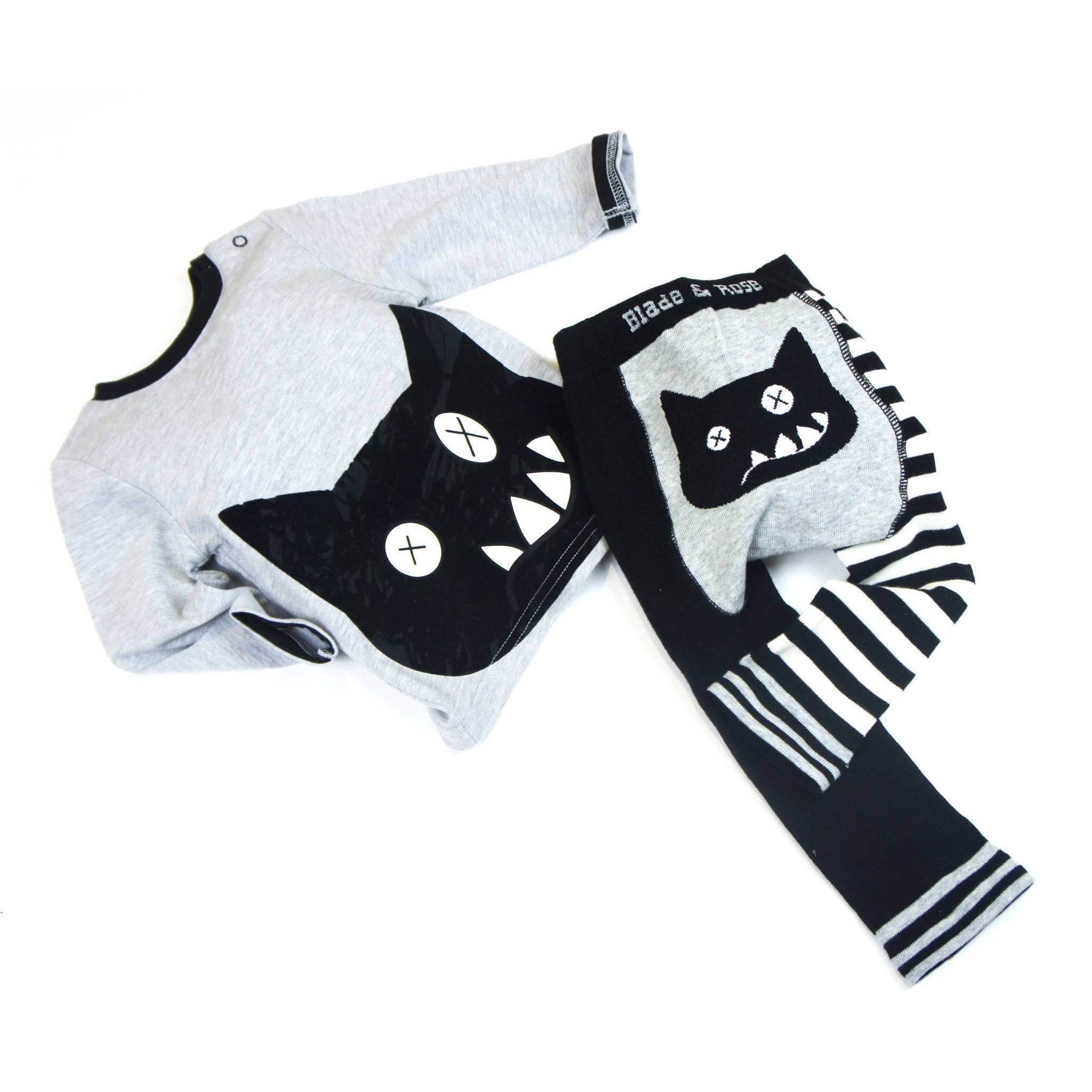 BAMBINISTA - BLADE & ROSE - Tops - Long Sleeve T-Shirt Crazy Cat