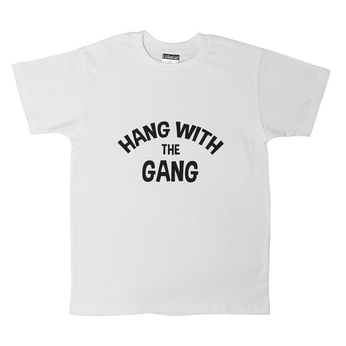 BAMBINISTA - CRIBSTAR - Adults Tops - 'Hang with the Gang' Mens T-Shirt White