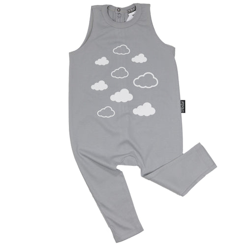 BAMBINISTA - CRIBSTAR - Rompers - Clouds Sleeveless Harem Romper Grey