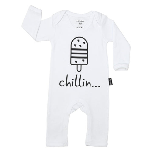 BAMBINISTA - CRIBSTAR - Rompers - 'Chillin...' Baby Romper White
