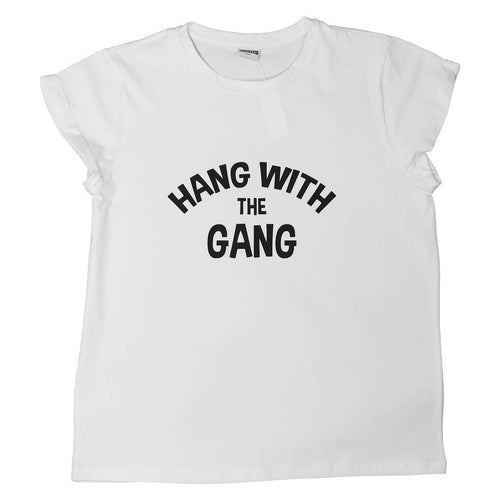 BAMBINISTA - CRIBSTAR - Adults Tops - 'Hang with the Gang' Womans T-Shirt White