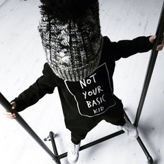 BAMBINISTA - CRIBSTAR - Rompers - 'Not Your Basic Kid' Long Sleeve Harem Romper Black