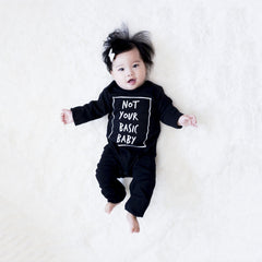 BAMBINISTA - CRIBSTAR - Rompers - 'Not Your Basic Baby' Romper Grey