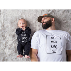 BAMBINISTA - CRIBSTAR - Adults Tops - 'Not Your Basic Dad' Mens T-Shirt Black