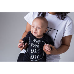BAMBINISTA - CRIBSTAR - Rompers - 'Not Your Basic Baby' Romper Black