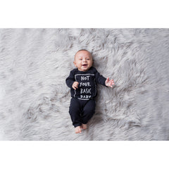 BAMBINISTA - CRIBSTAR - Rompers - 'Not Your Basic Baby' Romper Black