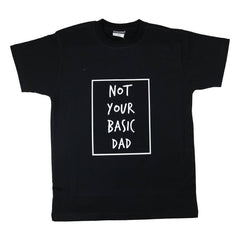 BAMBINISTA - CRIBSTAR - Adults Tops - 'Not Your Basic Dad' Mens T-Shirt Black