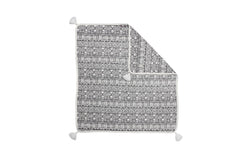 BAMBINISTA - PULP - Blankets - Bamboo Reversible Blanket with Pompoms Aztec