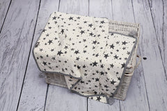 BAMBINISTA - PULP - Blankets - Bamboo Reversible Blanket with Pompoms Star Grey