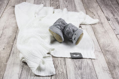 BAMBINISTA - PULP - Blankets - Bamboo Knitted Baby Blanket Ecru