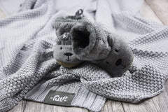 BAMBINISTA - PULP - Blankets - Bamboo Knitted Baby Blanket Grey