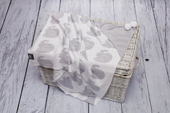 BAMBINISTA - PULP - Blankets - Bamboo Knitted Hooded Blanket Elephant Grey