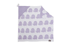 BAMBINISTA - PULP - Blankets - Bamboo Knitted Hooded Blanket Elephants Violet