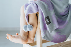 BAMBINISTA - PULP - Blankets - Bamboo Knitted Hooded Blanket Elephant Grey