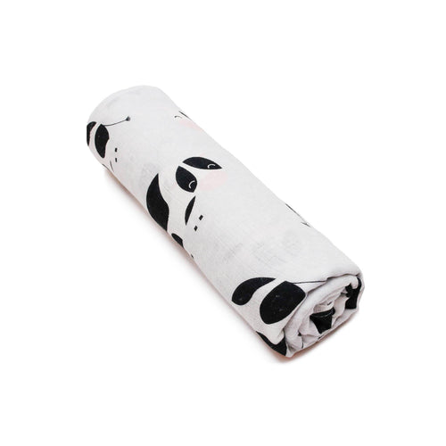 BAMBINISTA - PULP - Blankets - Antibacterial Bamboo Swaddle Blanket Cows