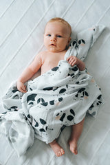 BAMBINISTA - PULP - Blankets - Antibacterial Bamboo Swaddle Blanket Cows