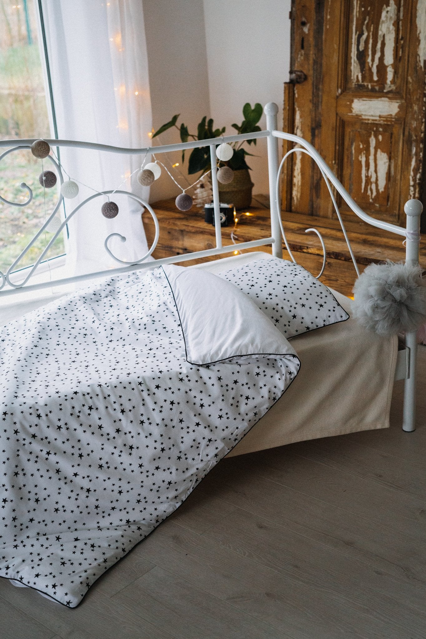 BAMBINISTA - PULP - Bedding - Cotton Cot Bed Duvet Cover Set Small Stars
